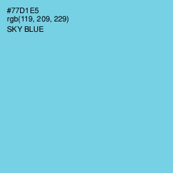 #77D1E5 - Sky Blue Color Image