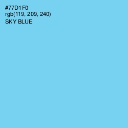 #77D1F0 - Sky Blue Color Image