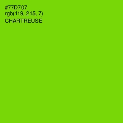 #77D707 - Chartreuse Color Image