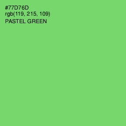 #77D76D - Pastel Green Color Image