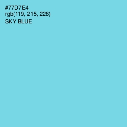 #77D7E4 - Sky Blue Color Image