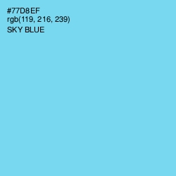 #77D8EF - Sky Blue Color Image