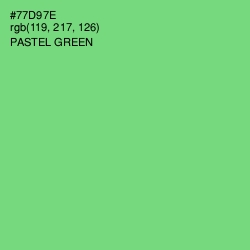 #77D97E - Pastel Green Color Image