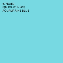#77DAE2 - Aquamarine Blue Color Image