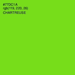 #77DC1A - Chartreuse Color Image