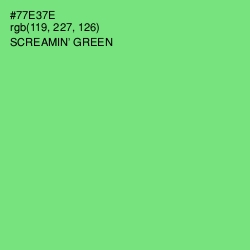#77E37E - Screamin' Green Color Image