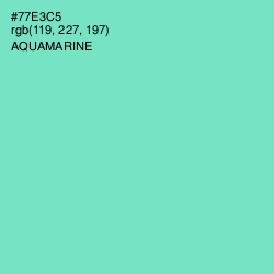 #77E3C5 - Aquamarine Color Image