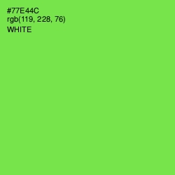 #77E44C - Screamin' Green Color Image