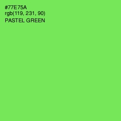#77E75A - Pastel Green Color Image