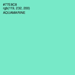 #77E8C8 - Aquamarine Color Image