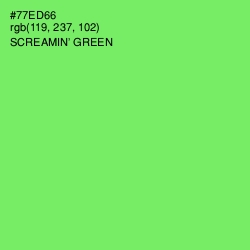 #77ED66 - Screamin' Green Color Image