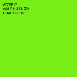 #77EF17 - Chartreuse Color Image