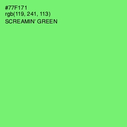 #77F171 - Screamin' Green Color Image