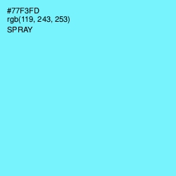 #77F3FD - Spray Color Image