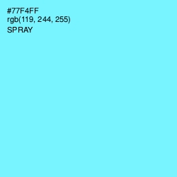 #77F4FF - Spray Color Image