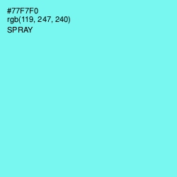 #77F7F0 - Spray Color Image