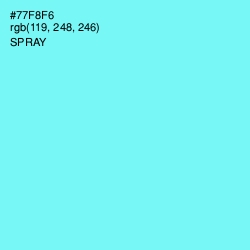 #77F8F6 - Spray Color Image