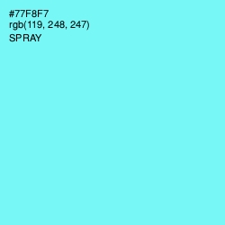 #77F8F7 - Spray Color Image