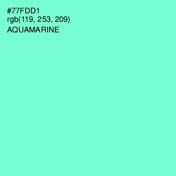 #77FDD1 - Aquamarine Color Image