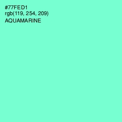 #77FED1 - Aquamarine Color Image