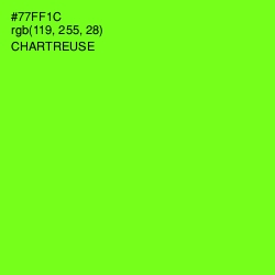 #77FF1C - Chartreuse Color Image