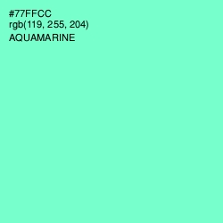 #77FFCC - Aquamarine Color Image