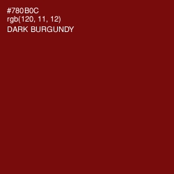 #780B0C - Dark Burgundy Color Image