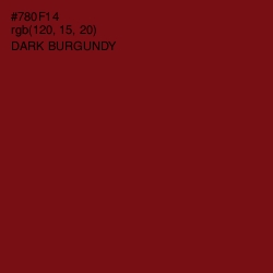 #780F14 - Dark Burgundy Color Image