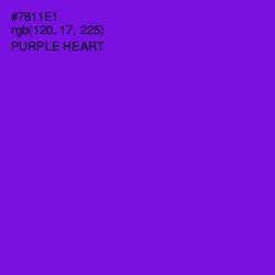 #7811E1 - Purple Heart Color Image