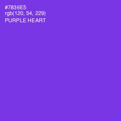 #7836E5 - Purple Heart Color Image