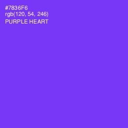 #7836F6 - Purple Heart Color Image