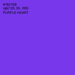 #7837EB - Purple Heart Color Image