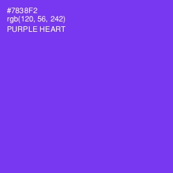 #7838F2 - Purple Heart Color Image