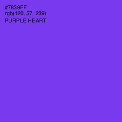 #7839EF - Purple Heart Color Image