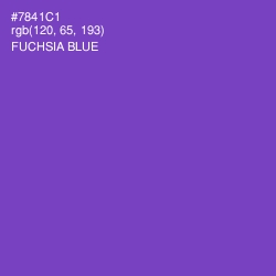 #7841C1 - Fuchsia Blue Color Image