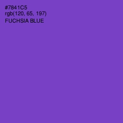 #7841C5 - Fuchsia Blue Color Image