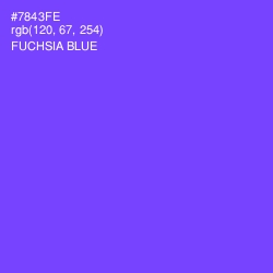 #7843FE - Fuchsia Blue Color Image
