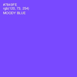 #7849FE - Moody Blue Color Image