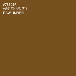 #78501F - Raw Umber Color Image
