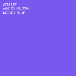 #7858EF - Moody Blue Color Image