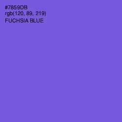 #7859DB - Fuchsia Blue Color Image