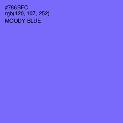 #786BFC - Moody Blue Color Image