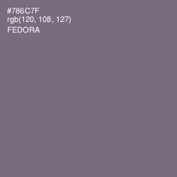 #786C7F - Fedora Color Image