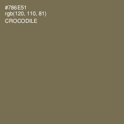 #786E51 - Crocodile Color Image