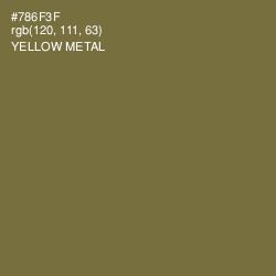 #786F3F - Yellow Metal Color Image