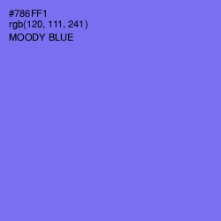 #786FF1 - Moody Blue Color Image