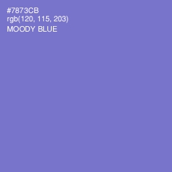 #7873CB - Moody Blue Color Image