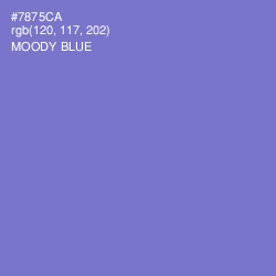 #7875CA - Moody Blue Color Image