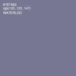 #787A93 - Waterloo  Color Image