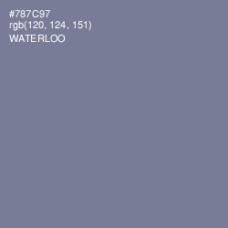 #787C97 - Waterloo  Color Image